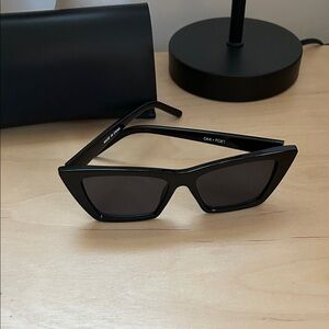 OAK + FORT Sleek Black Angular Sunglasses